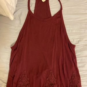 Maroon halter top